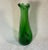 Vintage MCM Handmade Green Swung Dimple Vase Glass Art For Sale - Image 10 of 12