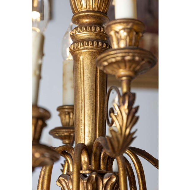 Mid 20th Century French Chandelier For Sale - Image 11 of 11