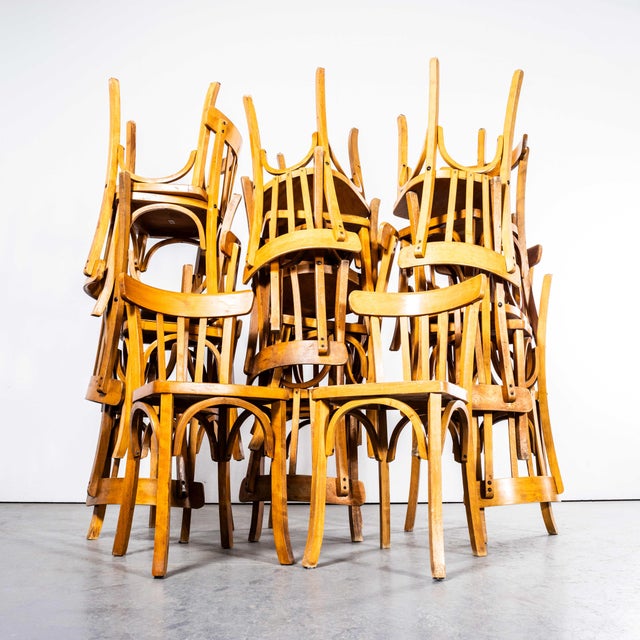 Vintage French Dining Chairs, 1950s, Set of 4 For Sale - Image 4 of 10