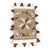 Vintage 1970s Brown & Cream Geometric Woven Southwesters Boho Wall Hanging With Oversized Tassels For Sale