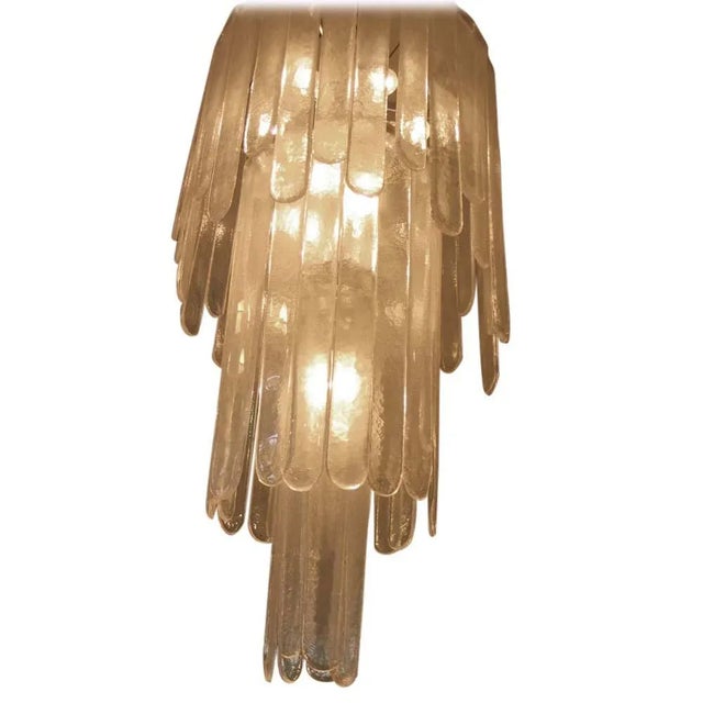 Mid-Century Modern Gladiator Chandelier in Hand-Blown Glass, 1960s For Sale - Image 3 of 6