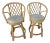1980s Boho-Chic Rattan Barstools, 2 Pieces For Sale