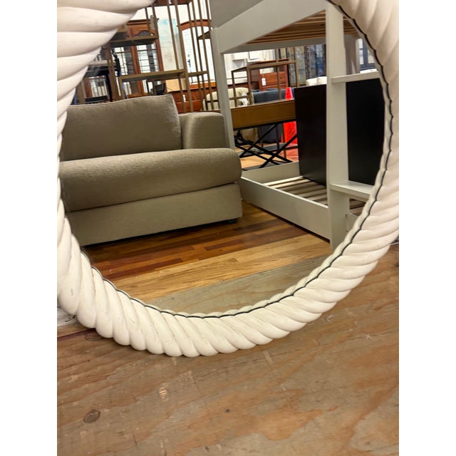 Cream Vintage Twist Wall Mirror For Sale - Image 8 of 12