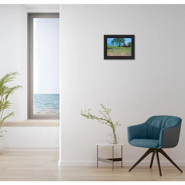 2020s Brown Shake House, Coastal Impressionist Painting (Original Oil) For Sale - Image 5 of 7