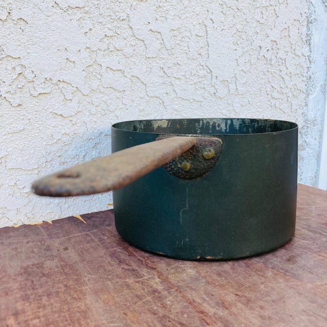 Mid 19th Century Mid 1800s French Copper Saucepan, 19 Inch For Sale - Image 5 of 12