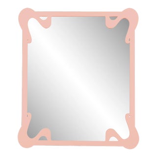 Fleur Home Carnival St. Roch Rectangle Mirror in Salmon Berry, 24x36 For Sale