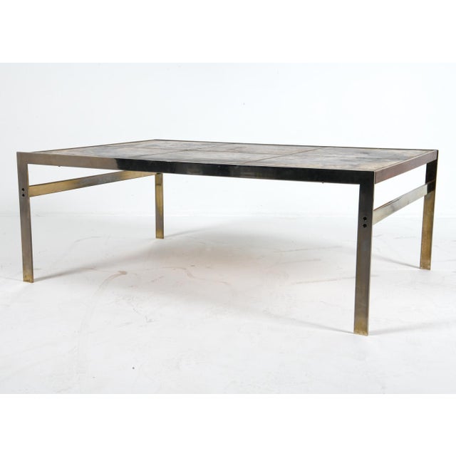 Mid-Century Modern 1970s Birte Vedel Howard Steel and Tile Coffee Table For Sale - Image 3 of 9