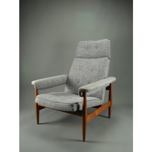 Mid-Century Modern Grey Lounge Chair, 1960s For Sale - Image 10 of 12