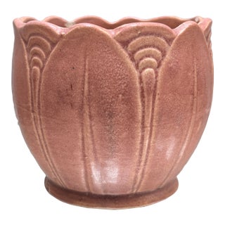1920s Art Deco McCoy Pink Jardiniere For Sale