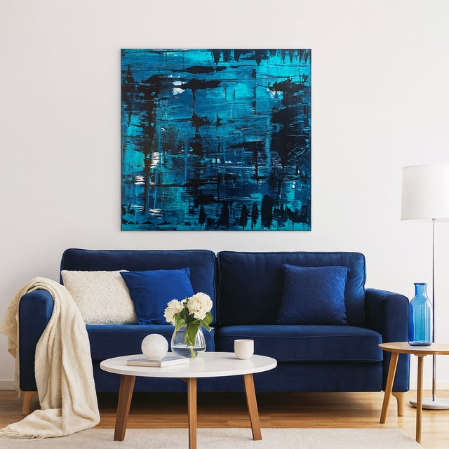 2020s Matrix Original Abstract Expressionism Acrylic Painting by Shabs Beigh For Sale - Image 5 of 7