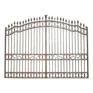 Antique Wrought Iron Gate, 1940s For Sale