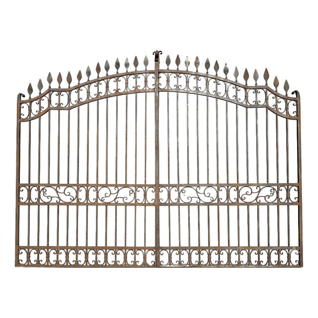 Antique Wrought Iron Gate, 1940s For Sale