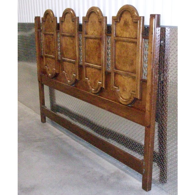 Hollywood Regency Thomasville King Headboard Burled Wood Headboard