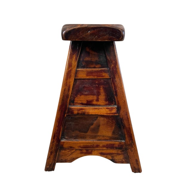Early 20th Century Vintage Wood Chinese Barber's Bench With Drawers and Coin Slot For Sale - Image 5 of 9