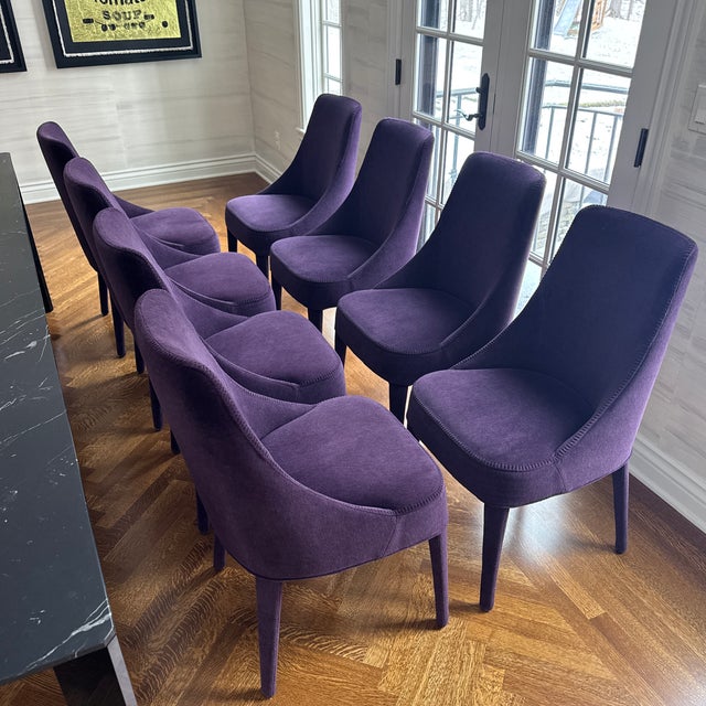 Maxalto Febo High Back Dining Chairs - Set of 8 For Sale - Image 9 of 10