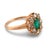 Early 20th Century Victorian Emerald Diamond 14k Rose Good Cluster Ring, Size 6.5 For Sale - Image 4 of 6
