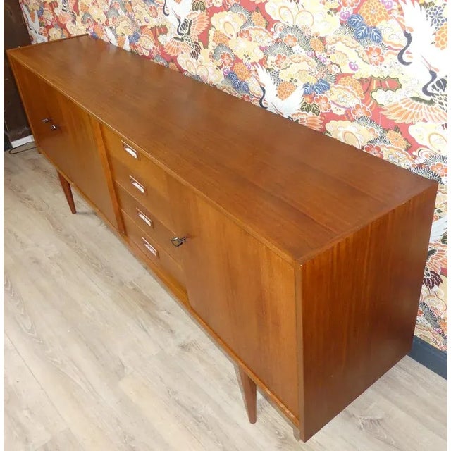 Brown Danish Teak Sideboard, 1960s For Sale - Image 8 of 14