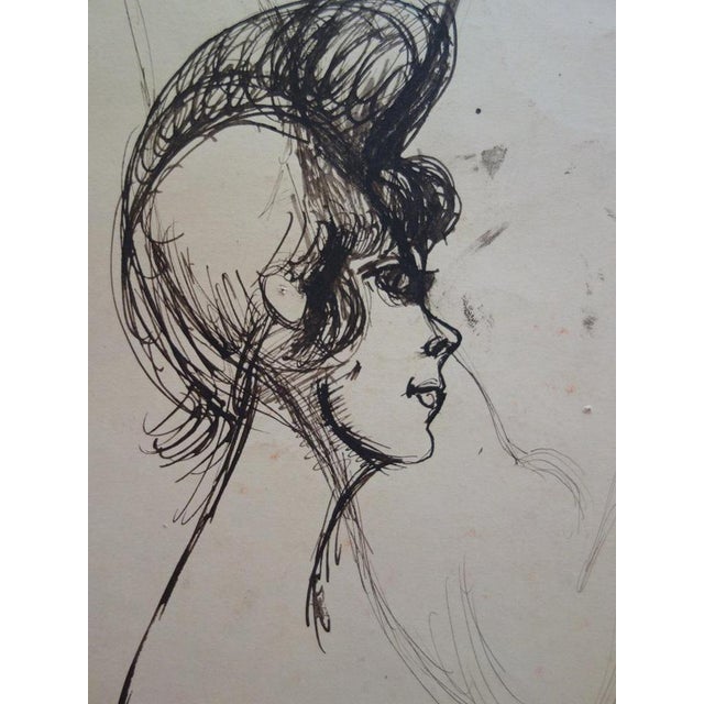 Edouard Goerg, Nude Brothel Scene, Ink Drawing For Sale - Image 6 of 8