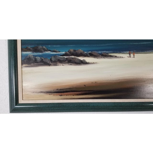 1980s 1980s A Mattera Ocean Landscape Oil Painting For Sale - Image 5 of 10