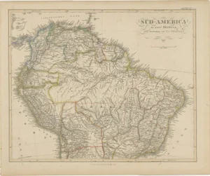 Map of Northern South America by Stülpnagel, 1858
