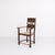 Antique oak armchair from the 1930s with striped upholstery. — origin: denmark / europe — period: 1930s — material: oak,...
