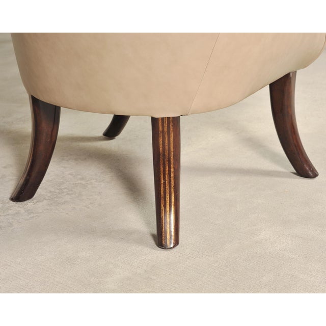 Rose Tarlow Faringale Leather Wing Chair and Ottoman For Sale - Image 14 of 18