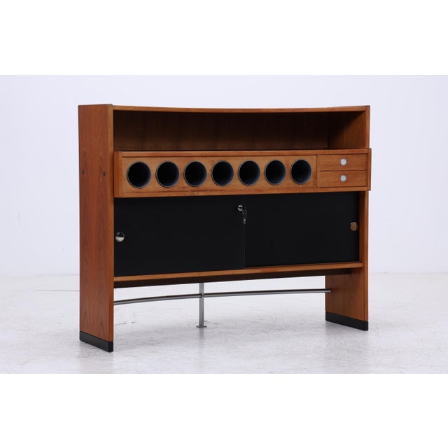 Mid-Century Teak Boomerang Bar by Erik Buch for Dyrlund, 1960s For Sale - Image 4 of 18