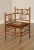 High Quality Antique Solid Wood Stick And Ball Turned Corner Chair Frame with Floral Needlepoint Upholstered Seat