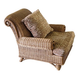 1970s Wicker Rattan Ralph Lauren Chair For Sale