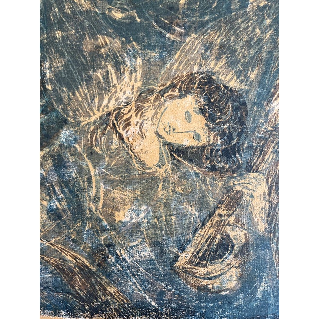 Mid 20th Century Asian Art Abstract Painting, Framed For Sale - Image 9 of 11