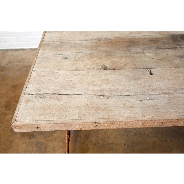 Rustic French Bistro Style Dining Table or Console For Sale - Image 10 of 13