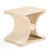 A sophisticated contemporary waterfall-form coffee or end table, clad entirely in parchment in the manner of Jean-Michel...