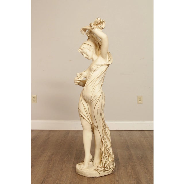Vintage French 'La Danse de Fleurs' Life-Size Figural Plaster Statue For Sale In Philadelphia - Image 6 of 13
