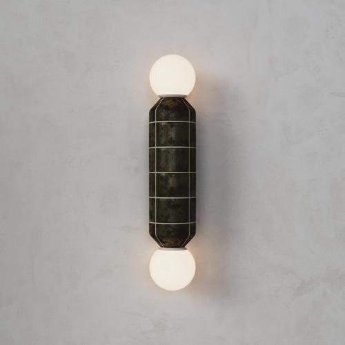 Navazi Medium Wall Lamp in Scorched Coal Ceramic and Glass by Svitanok For Sale - Image 16 of 18