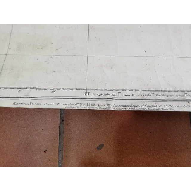 Antique Naval Map of Australia, 1888 For Sale - Image 3 of 17