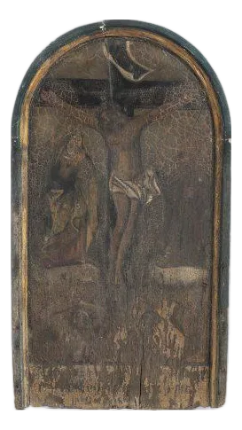 Portuguese School Artist, Calvary, 16th-17th Century, Oil on Wood