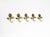 Set of five very elegant Mid-Century Modern solid brass wall hooks shaped like a roses. Beautiful, highly detailed design....