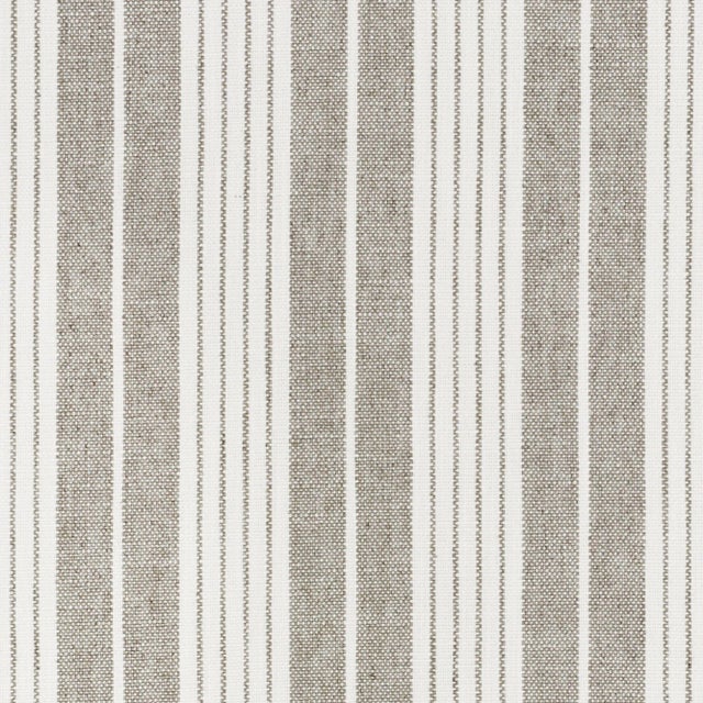 Schumacher X Vogue Living Horst Stripe Fabric in Grisaille For Sale