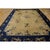 1920s Beige Field Floral Vase Deco Antique Chinese Peking Knotted Room Size Rug For Sale - Image 4 of 7