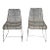 1970s Slope Wrought Iron and Steel Mesh Lounge Chairs - Set of 2 For Sale