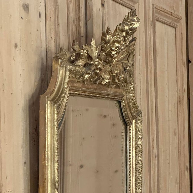 Antique 19th Century French Louis XVI Gilded Mirror For Sale - Image 13 of 18