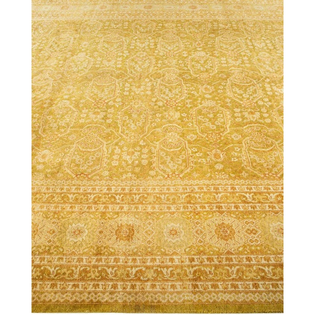 Solo Rugs Mogul, One-of-a-Kind Hand-Knotted Area Rug - Green, 8' 1" x 10' 1" For Sale - Image 4 of 8