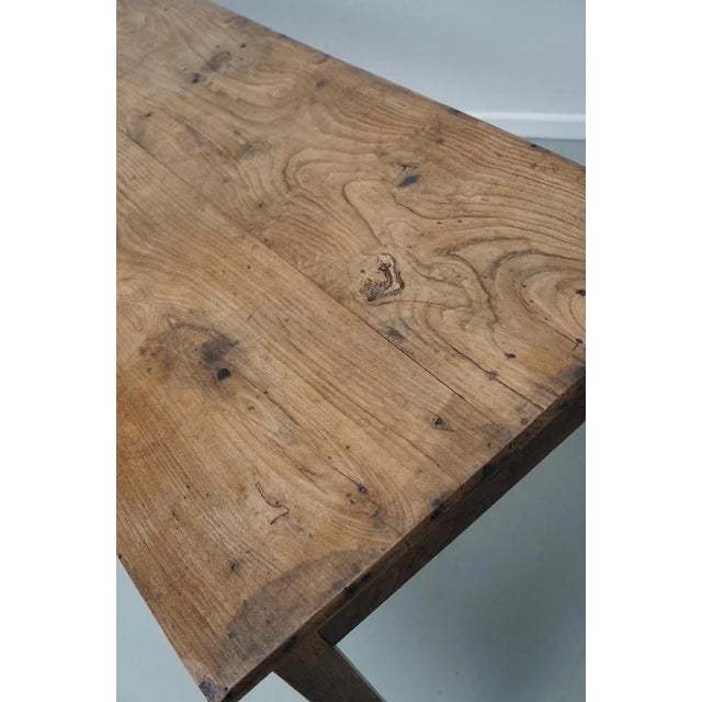 Antique French Farmhouse Elm Dining Table, 19th Century For Sale - Image 12 of 18