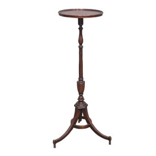 Late 20th Century Kittinger Williamsburg Style Mahogany Plant Stand Candlestand For Sale