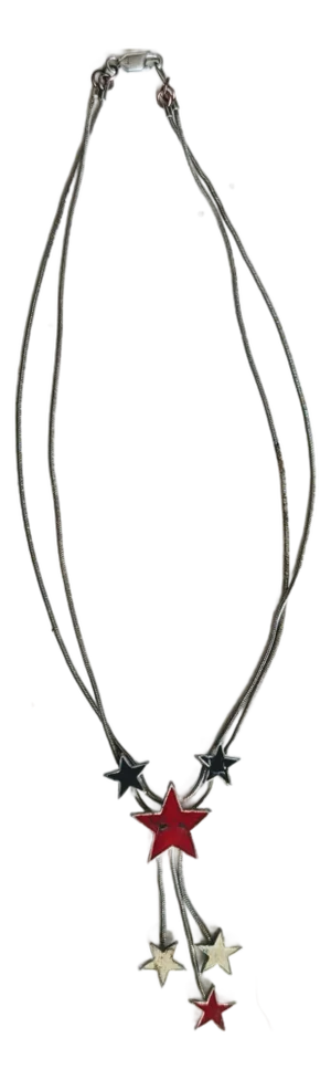 Vintage Silver Tone Bolo With 70's Style Stars