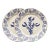 Casa Nuno Blue and White Dinner Plates, 3 Flowers/Shells, Set of 2 For Sale