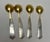 Vintage EPB Sweden 4 1/2" Silver Demitasse Spoons with Gold accent