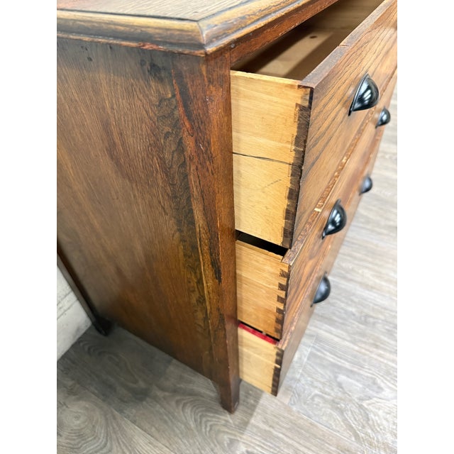 Antique Arts and Crafts Mission Style Oak Dresser Chest of Drawers For Sale - Image 12 of 15