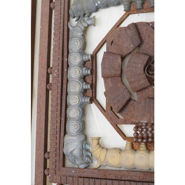 Brown Metal and Bronze Ironwork Entrance Door by Charles Piguet Lyon, 1919 For Sale - Image 8 of 18