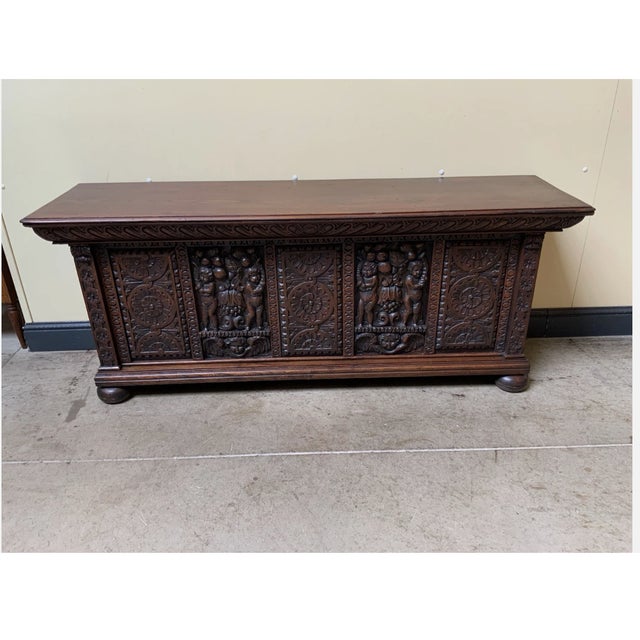 Antique Neo-Renaissance Chest, 1880 For Sale - Image 9 of 9